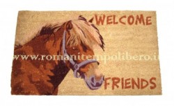 Clicca per ingrandire Tappeto in cocco " Welcome Friends"