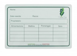 Clicca per ingrandire Targa da box per razione giornaliera